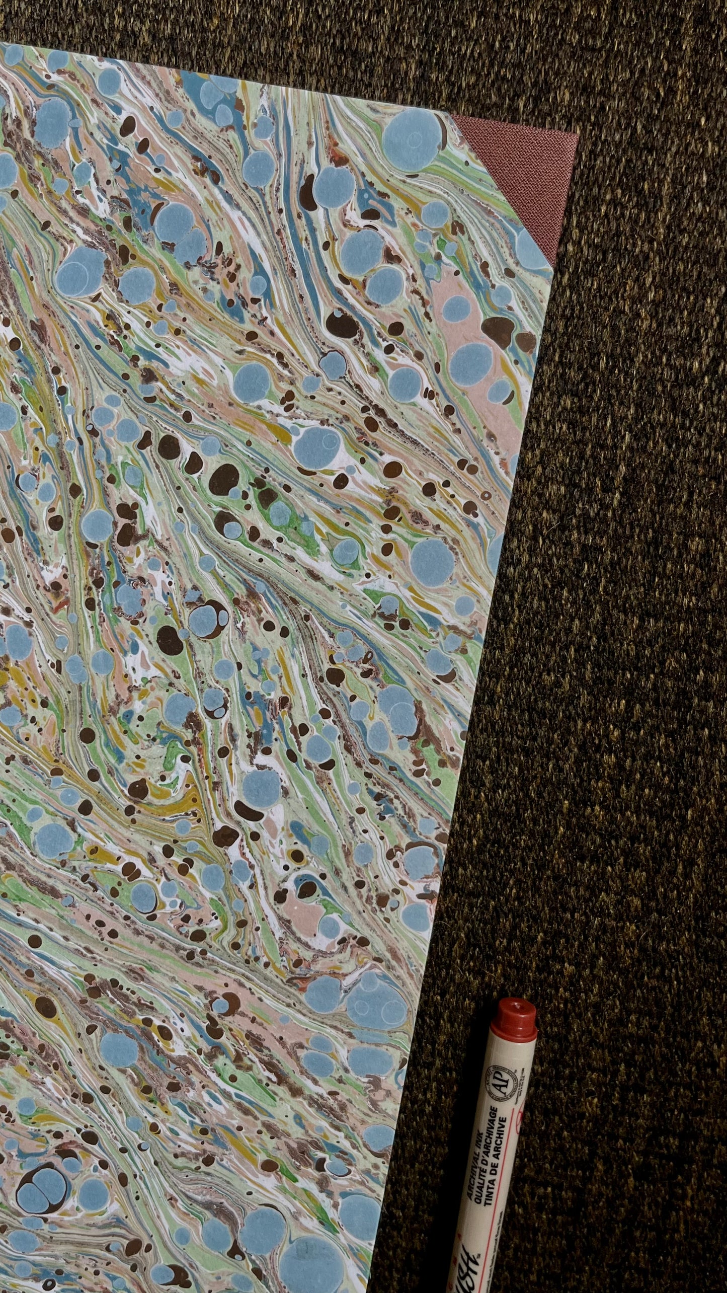 TADPOLE | marbled blank notebook | A4