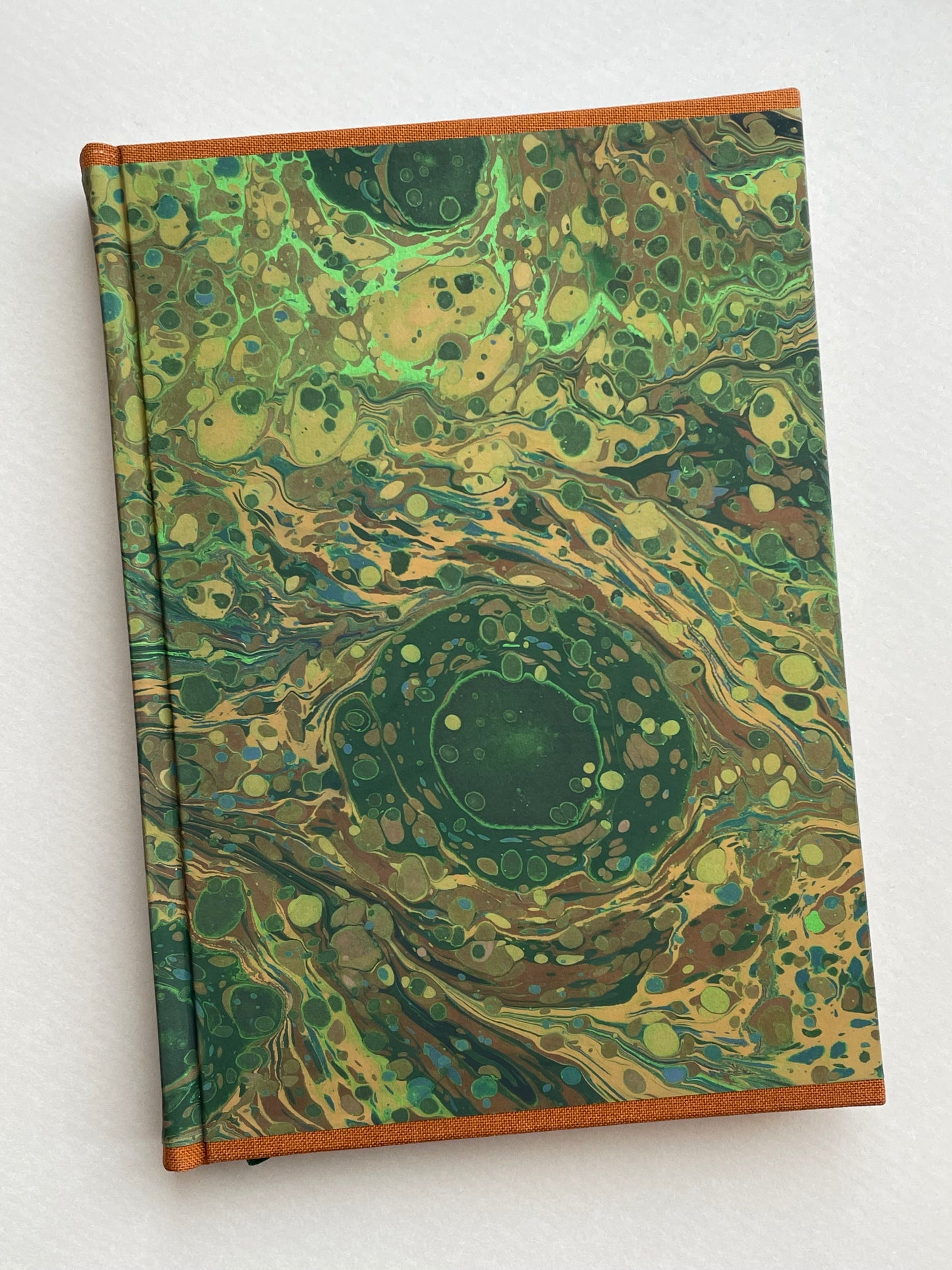 marbled notebook green
