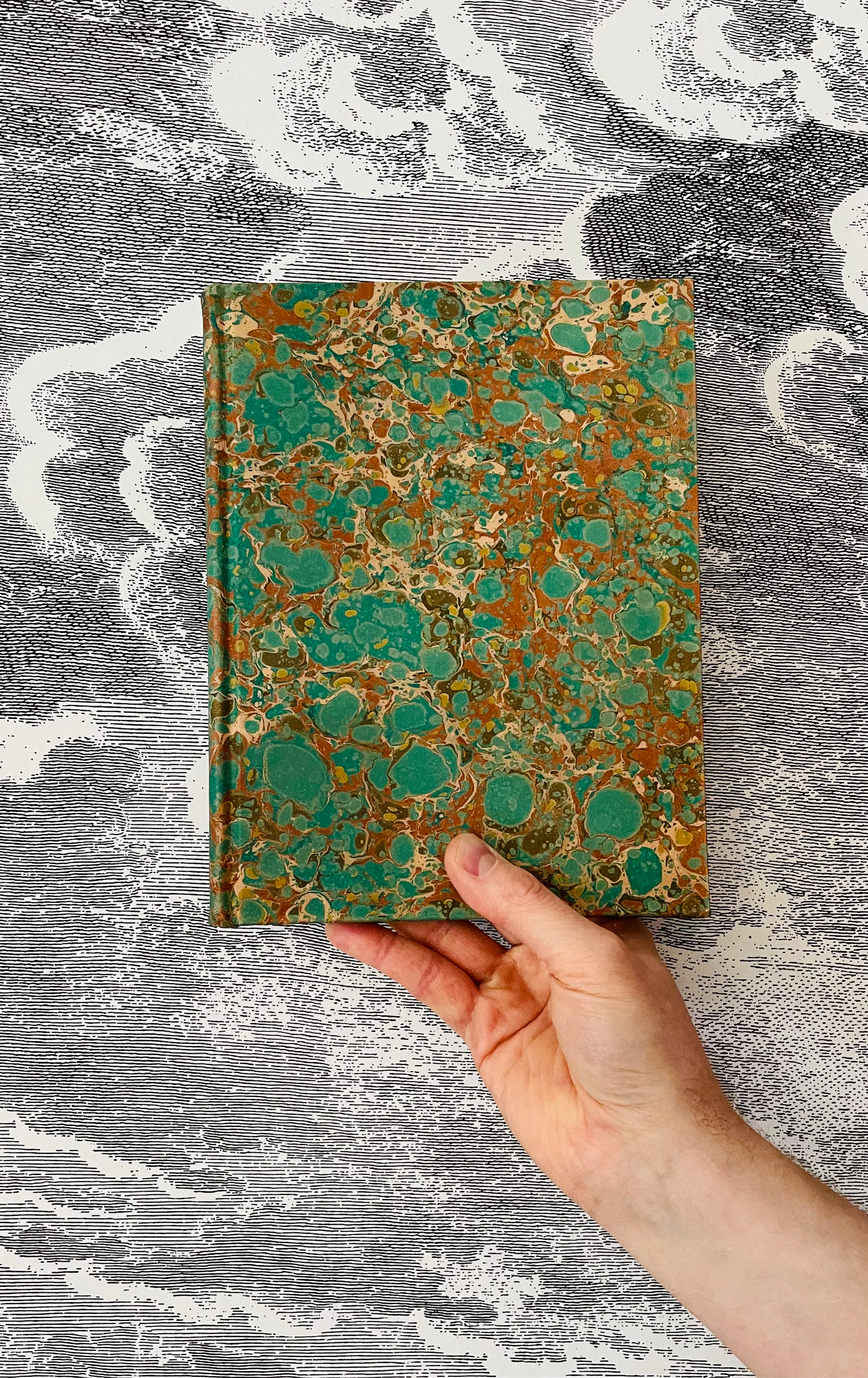 MARBLED LEATHER | blank notebook | A5