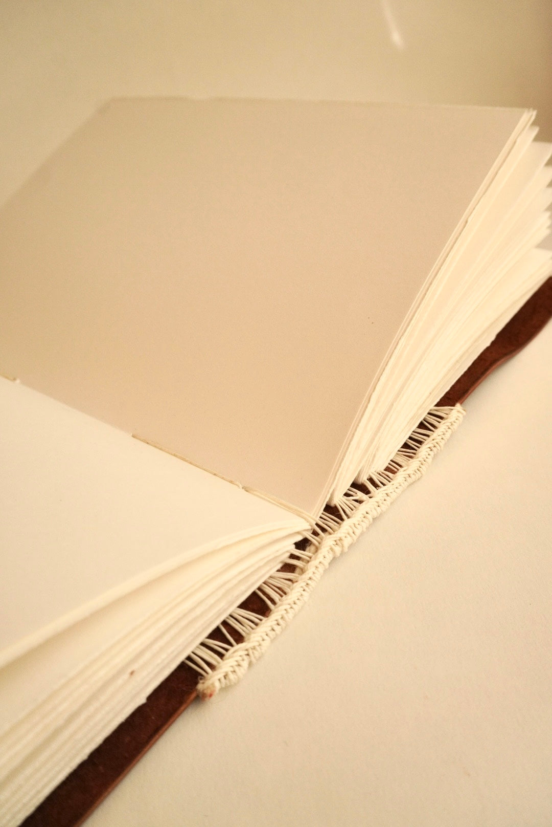 GREEK ENDBAND | soft leather blank sketchbook | A5
