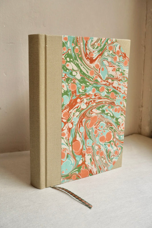 MARBLED | blank notebook | machine sewn | A6