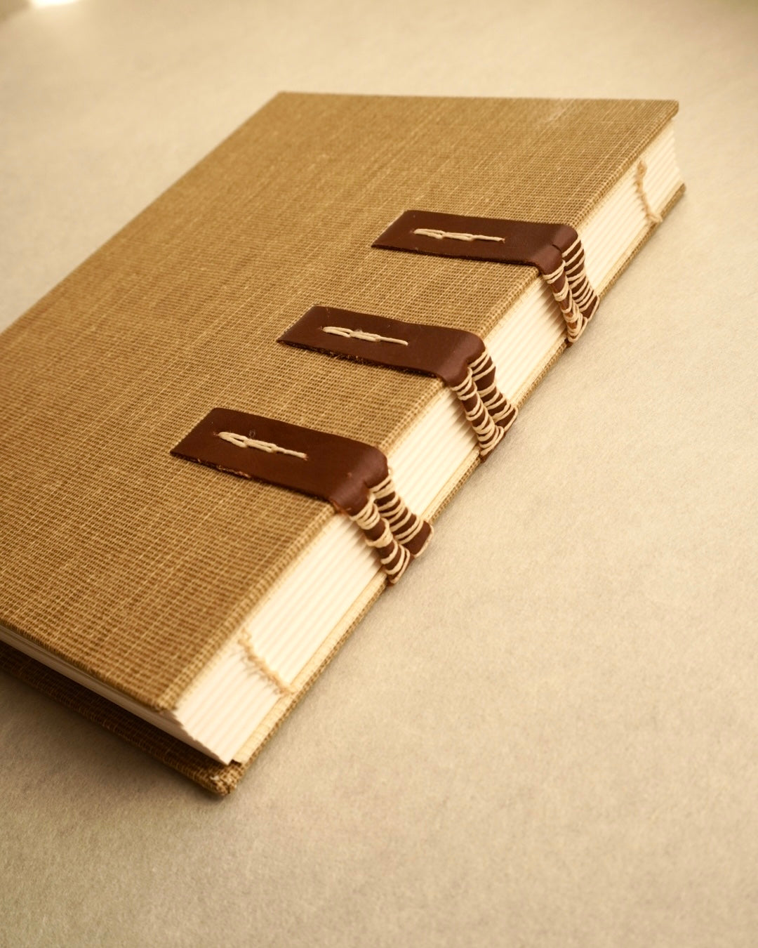 MEDIEVAL STRAPS | open spine blank notebook | A6