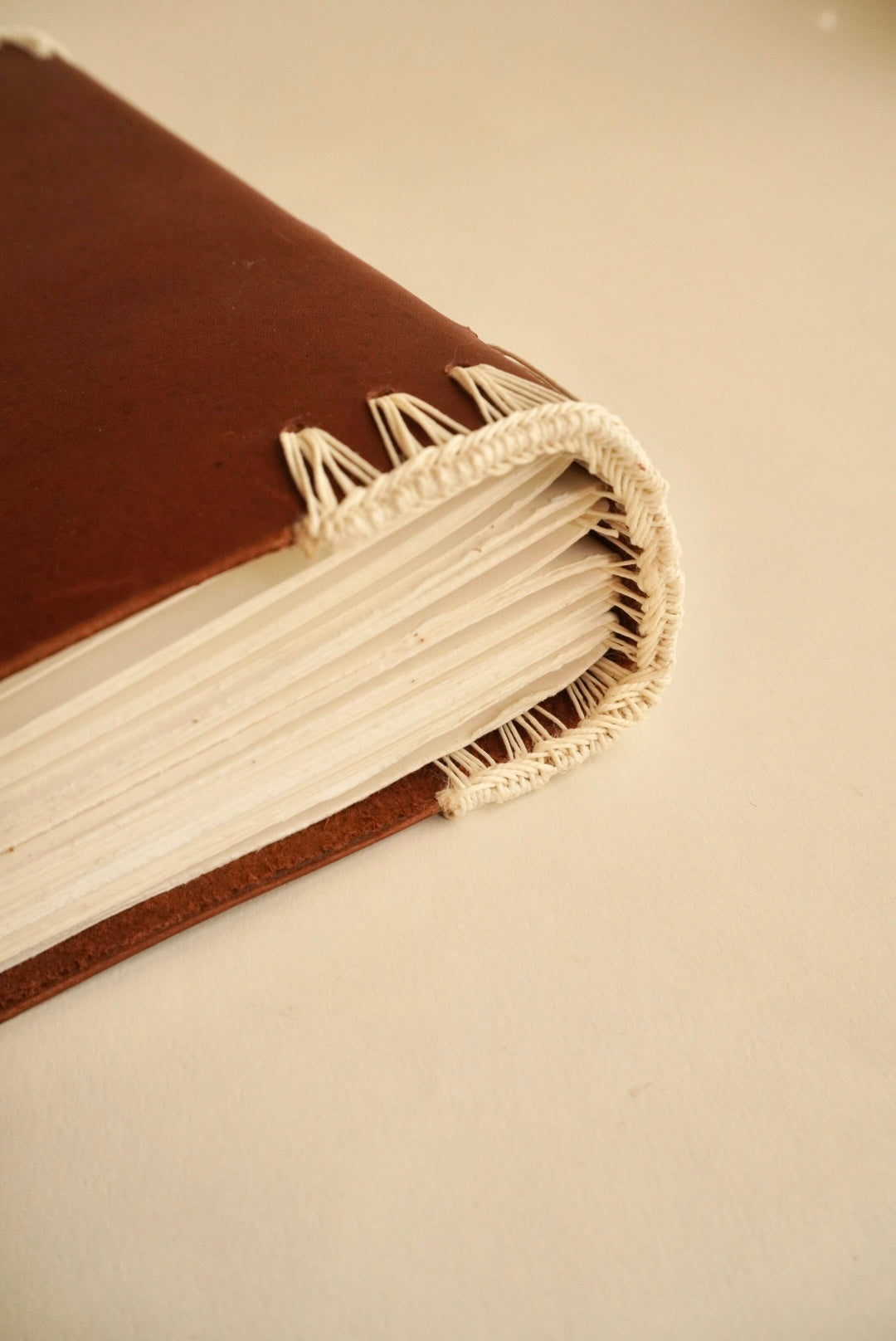 GREEK ENDBAND | soft leather blank sketchbook | A5