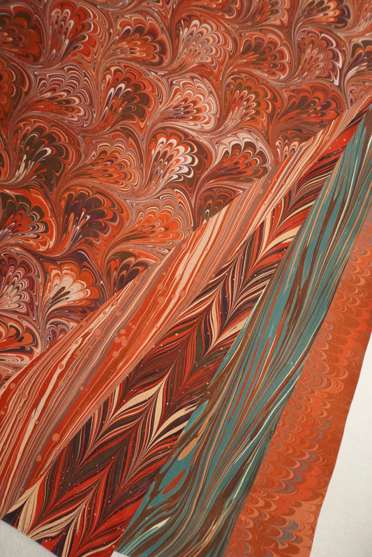 ORIGINAL MARBLED PAPERS | Svartbrun