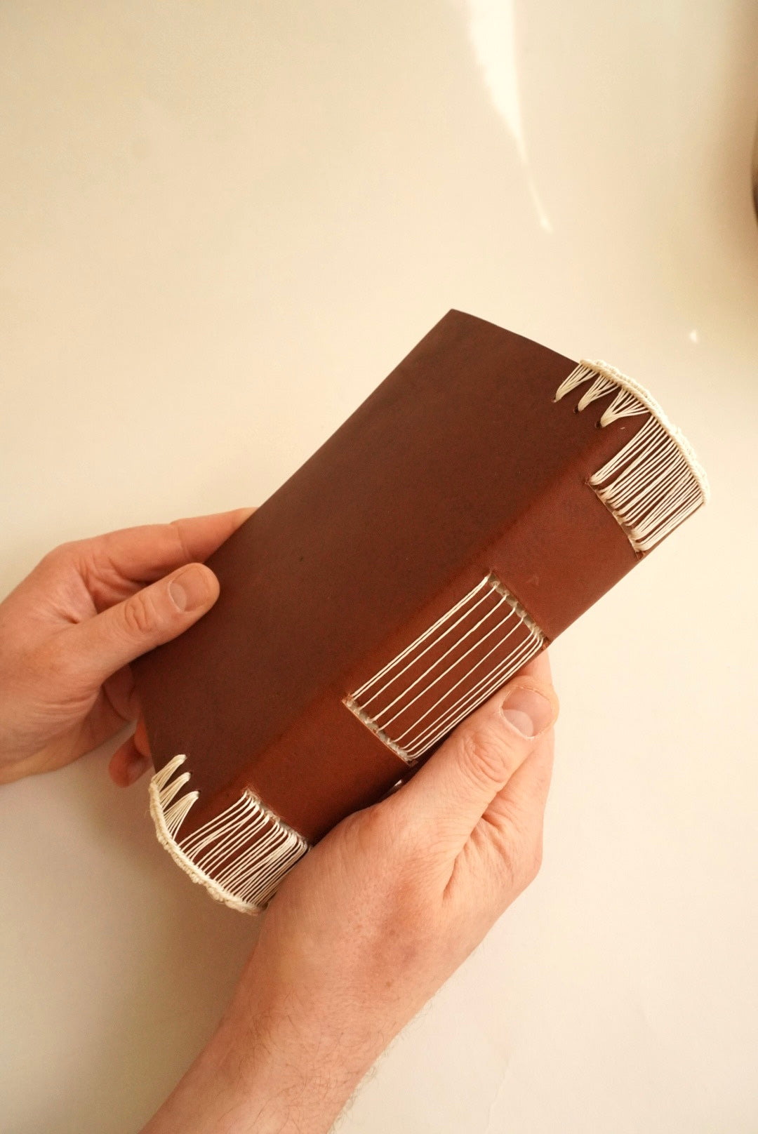 GREEK ENDBAND | soft leather blank sketchbook | A5